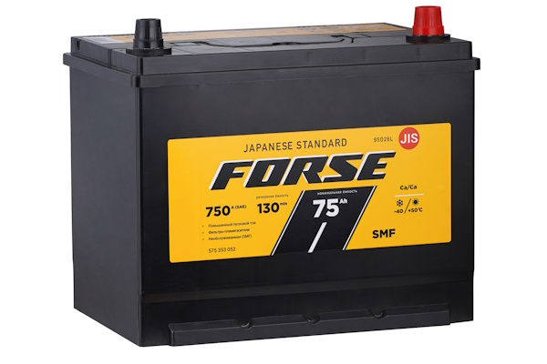 Forse Asia 75Ah 750A L+