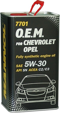 Mannol 7701 O.E.M. for Chevrolet Opel 5W-30 SN/CF 4  METAL
