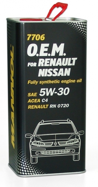 Mannol 7706 O.E.M. for Renault Nissan 5W-30 C4 5  METAL