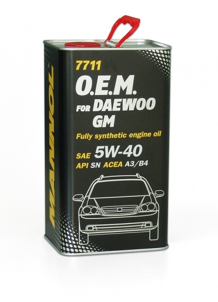 Mannol 7711 O.E.M. for Daewoo GM 5W-40 SN/CF 4  METAL