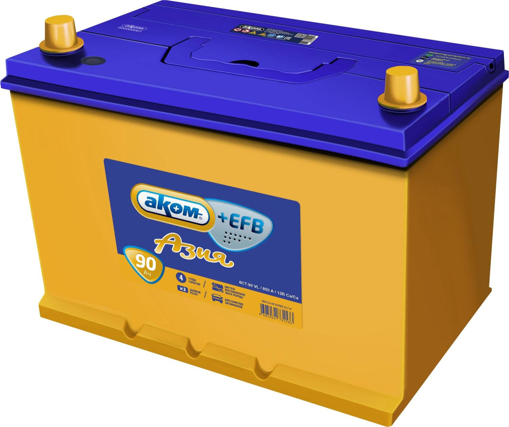 ���� Asia EFB 90Ah 850A R+