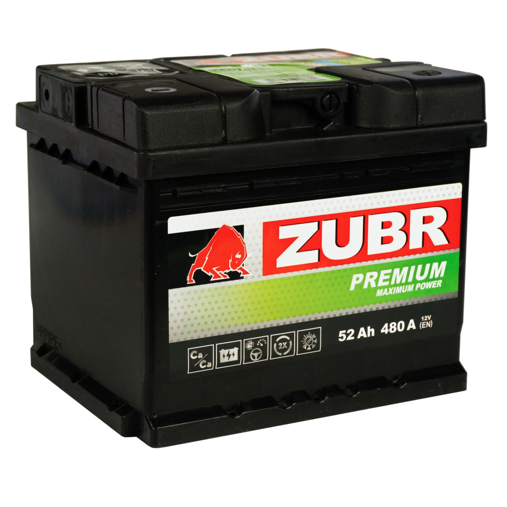 ZUBR Premium 52Ah 480A R+