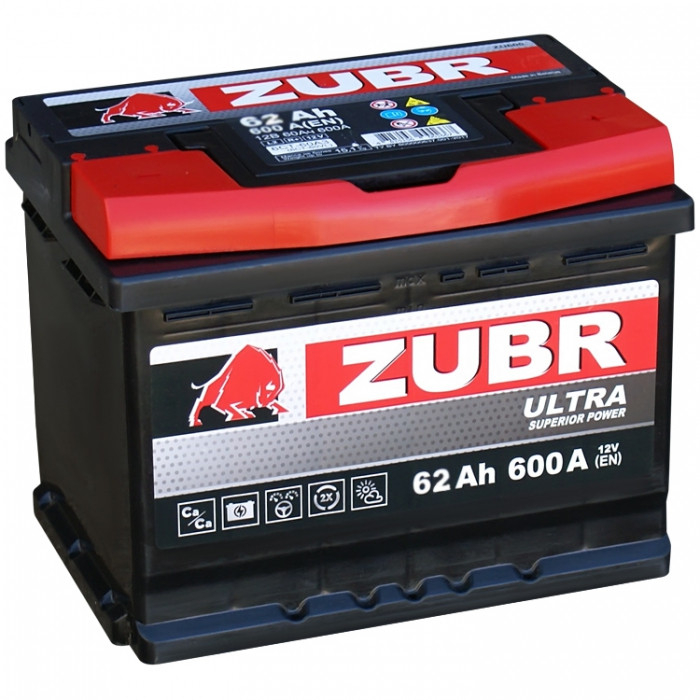 ZUBR Ultra 62Ah 600A L+
