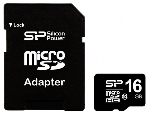 Silicon Power micro SDHC 16Gb Class10 +adapter