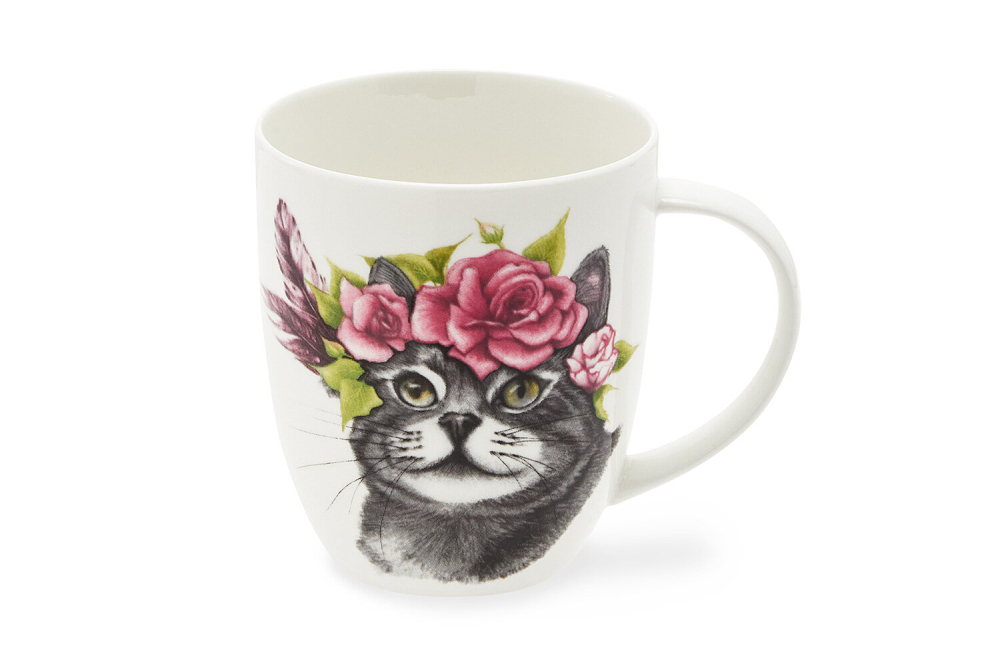 ������ Cat in flowers JS23015