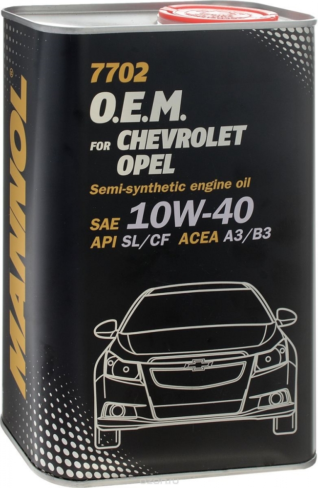 Mannol 7702 O.E.M. for Chevrolet Opel 10W-40 SL/CF 1 � METAL