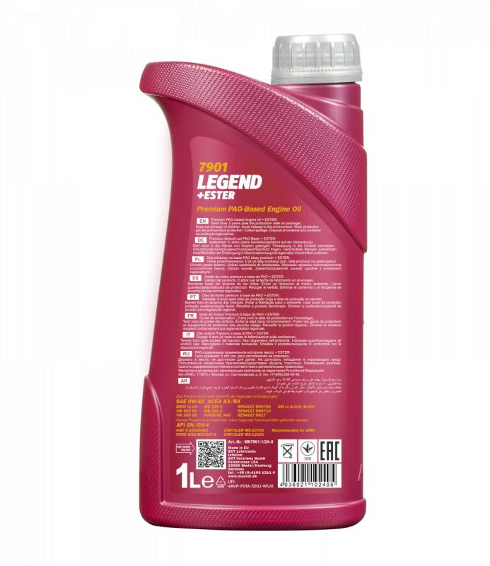 Mannol 7901 Legend + Ester 504/507 0W-40 1 л
