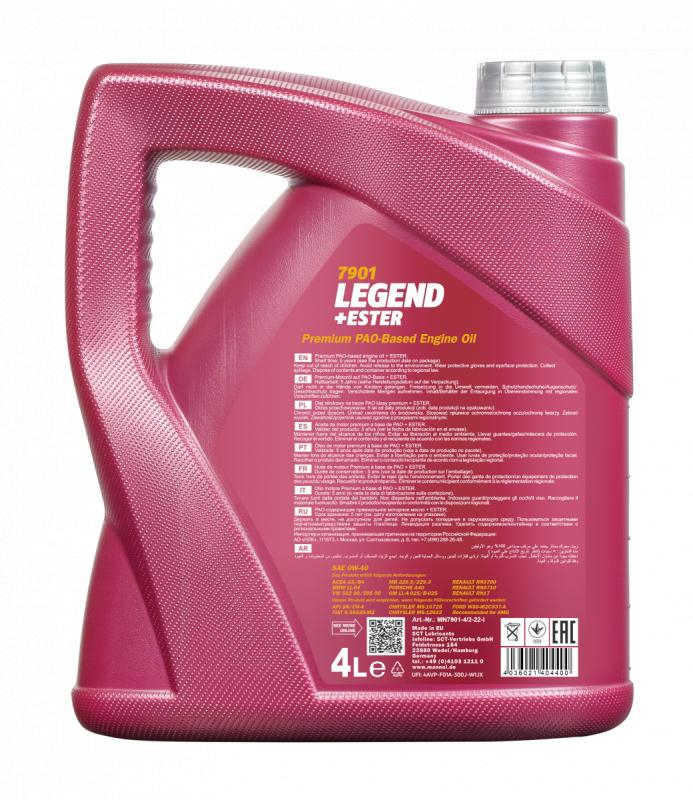 Mannol 7901 Legend + Ester 504/507 0W-40 4 л