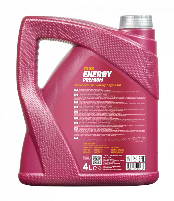 Mannol 7908 Energy Premium C3 5W-30 4 л