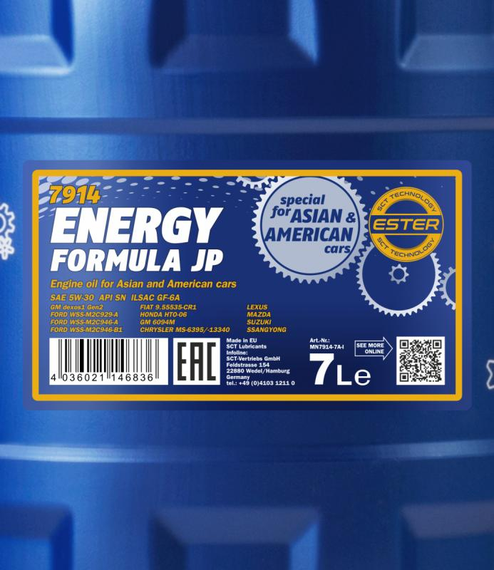 Mannol 7914 Energy Formula JP 5W-30 SN 7 л