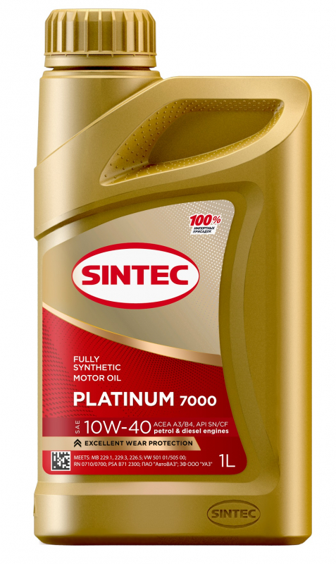 SINTEC PLATINUM 7000 10W-40 SN/CF A3/B4 1 