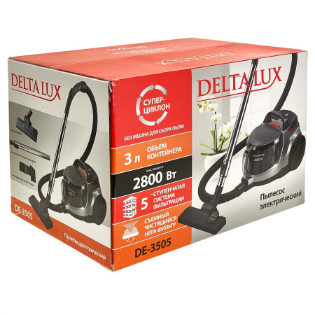 DELTA LUX DE-3505 черный с серебряным